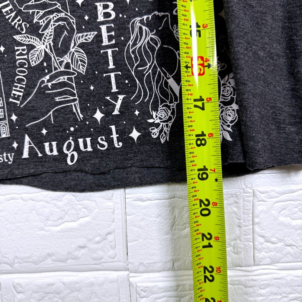 Taylor Swift Folklore Graphic Tee Women Size S Grey Crop Top Short Sleeve Shirt - Picture 3 of 7